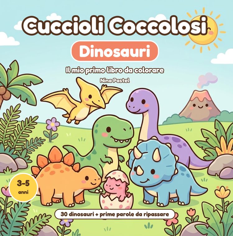 Copertina del libro Cuccioli Coccolosi – Dinosauri